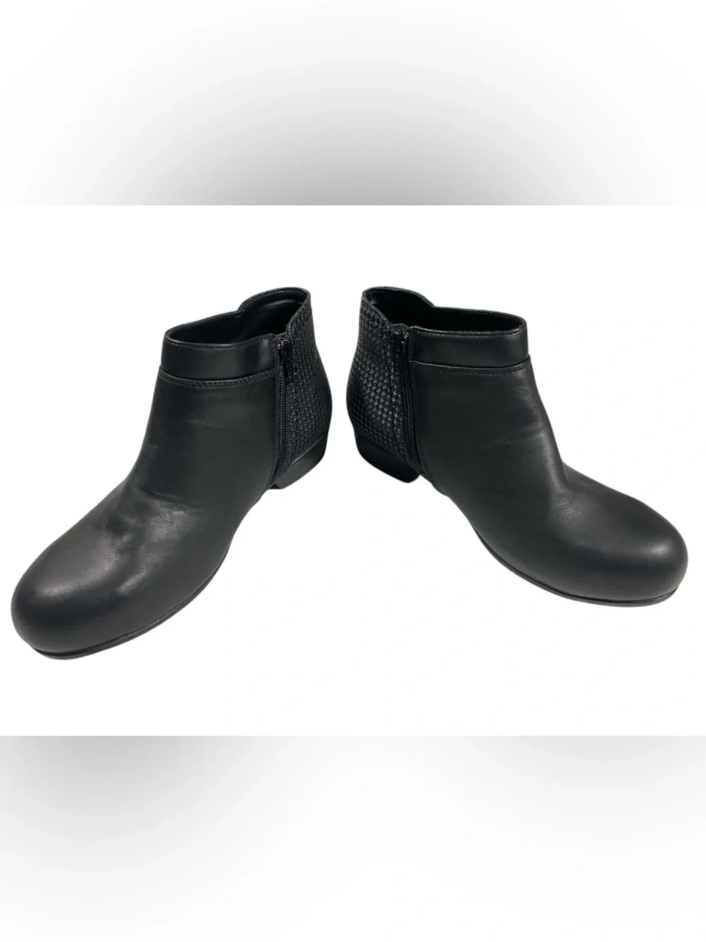 Rockport Works Black Leather Ankle Size 9M Slip Resistant Workwear Ankle Boots